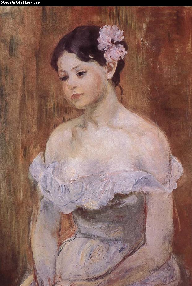 Berthe Morisot The girl wearing the fresh flowers